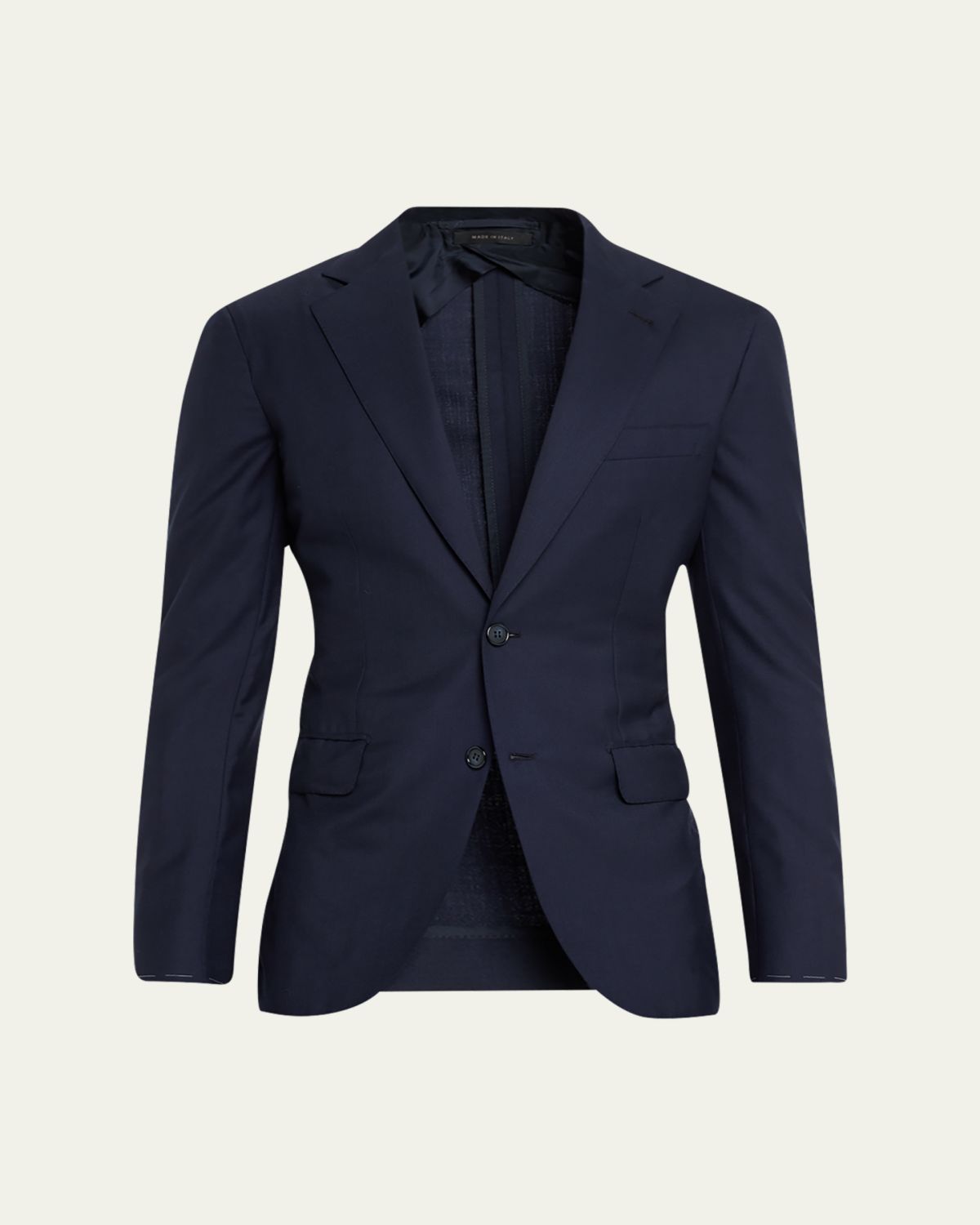 Brioni Men's Solid Wool-Silk Blazer | Thumbnail 6 Brioni Men's Solid Wool-Silk Blazer | Thumbnail 6