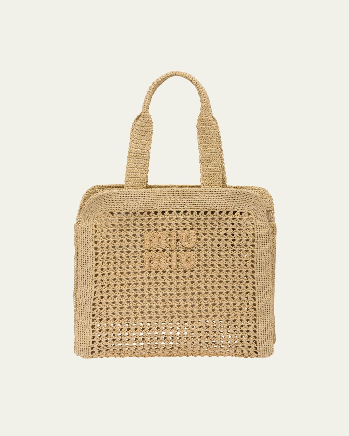 Miu Miu Crochet Logo Tote Bag