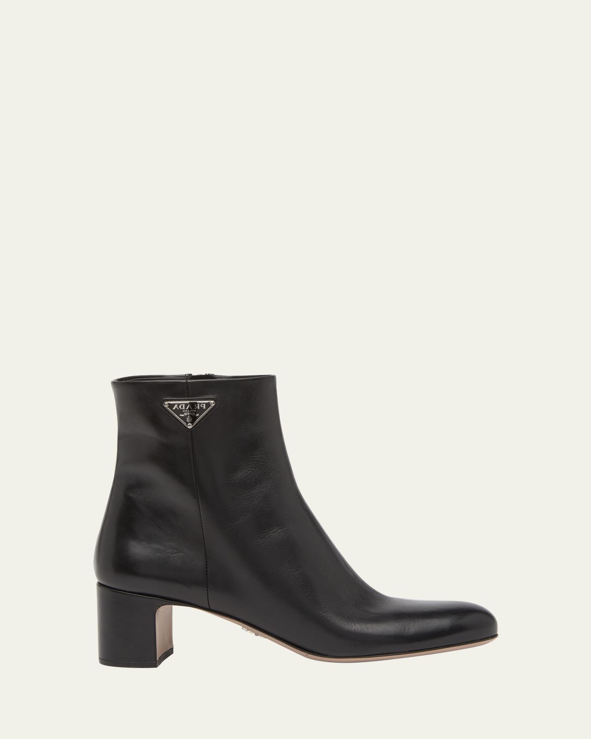 Prada Leather Zip Ankle-Booties