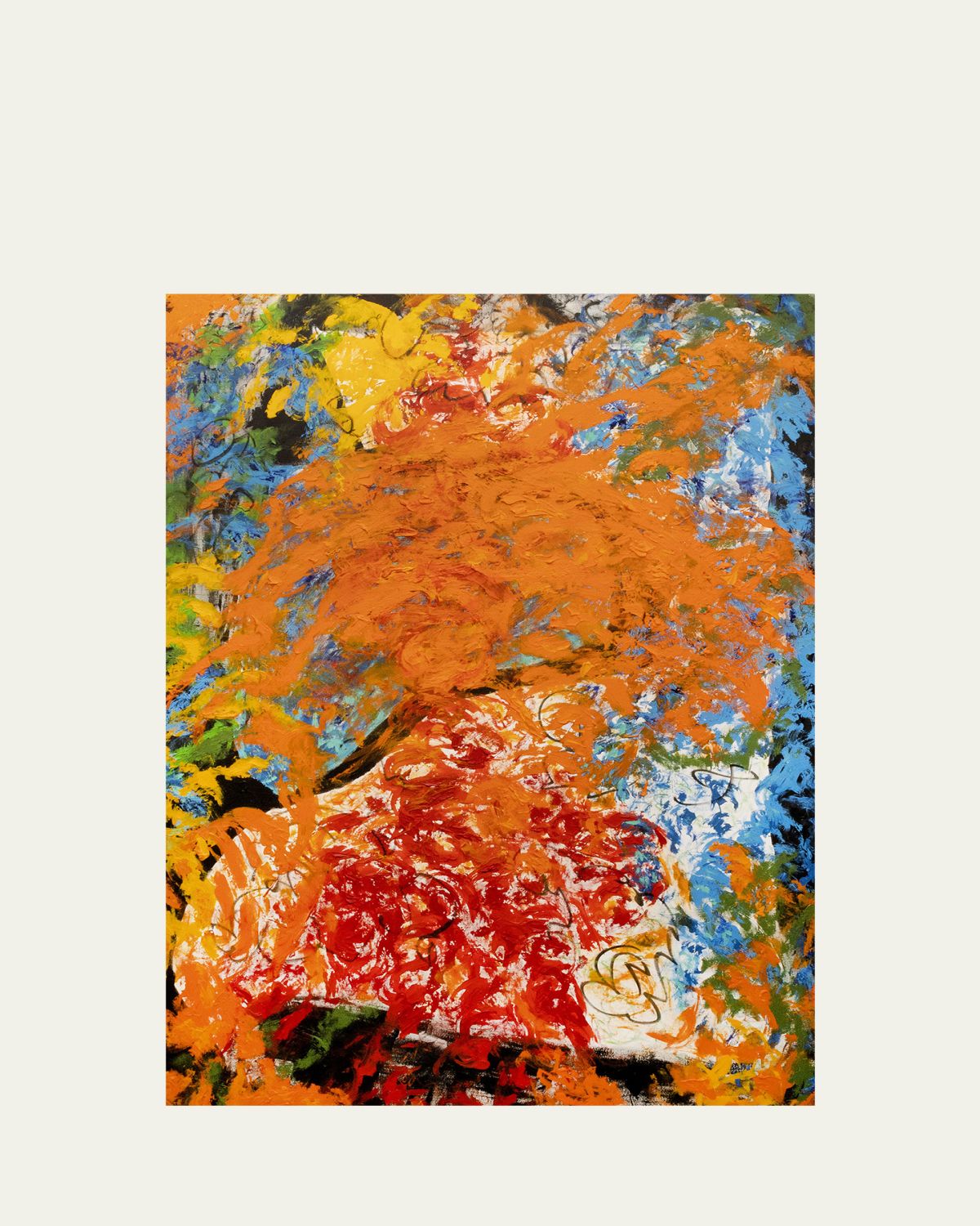 Contemporary Art Projects USA "On Fire" Original Painting by Zammy Migdal