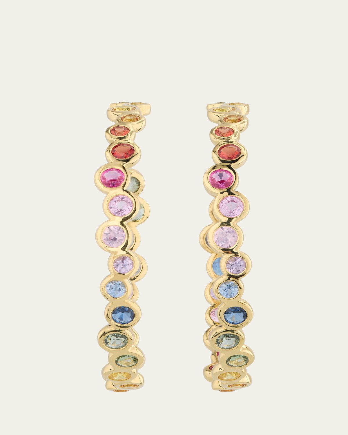 Ippolita 18K Starlet Hoop Earrings in Sapphire Rainbow | Thumbnail 5 Ippolita 18K Starlet Hoop Earrings in Sapphire Rainbow | Thumbnail 5