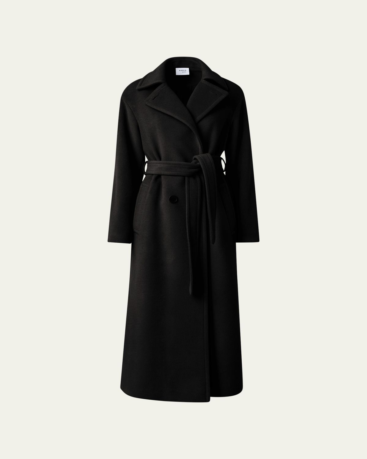 Akris punto Long Double-Breast Belted Wool-Cashmere Coat | Thumbnail 6 Akris punto Long Double-Breast Belted Wool-Cashmere Coat | Thumbnail 6