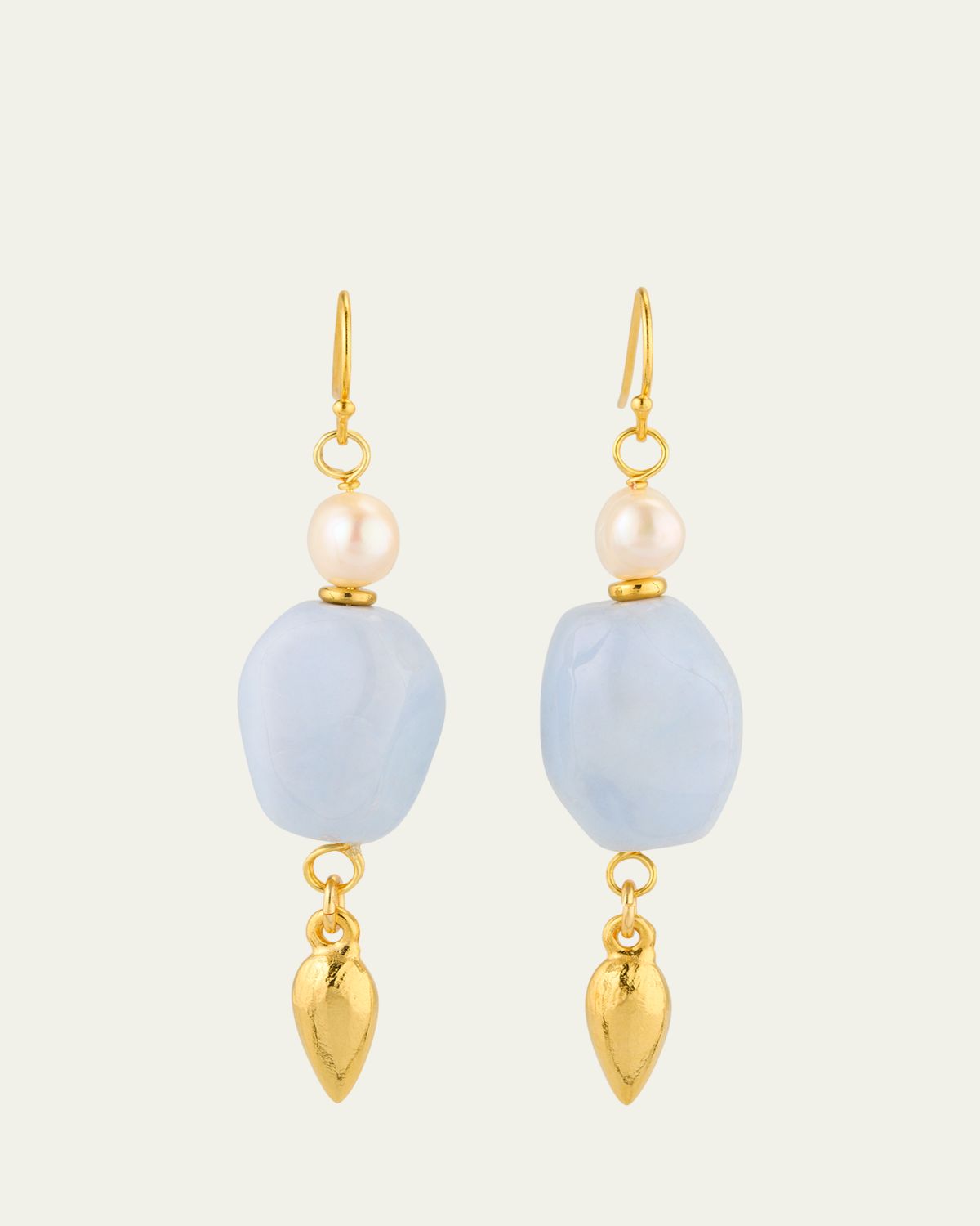 Ben-Amun Gold Fish Wire Earrings with