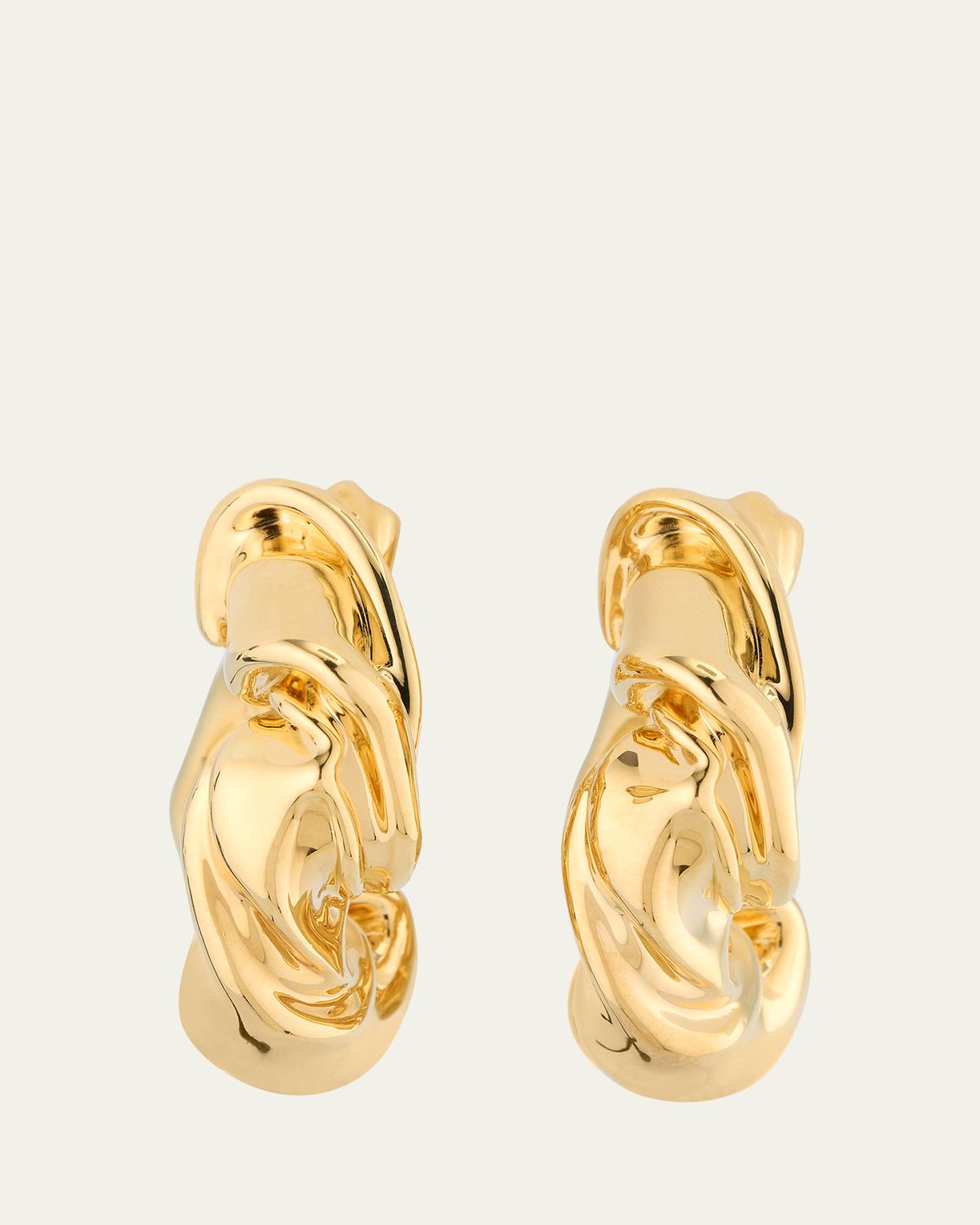 Oscar de la Renta Folded Hoop Earrings