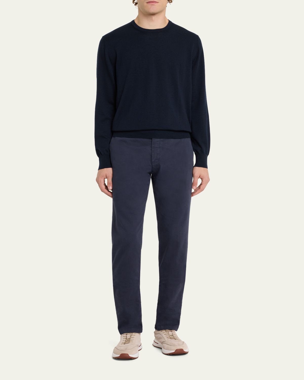 Loro Piana Men's Girocollo Cash Light Crewneck Sweater | Thumbnail 2 Loro Piana Men's Girocollo Cash Light Crewneck Sweater | Thumbnail 2