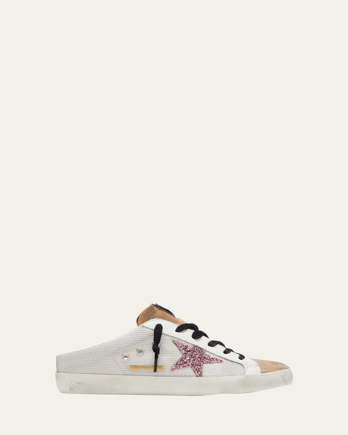 Golden Goose Super-Star Sabot Net Glitter Slide Sneakers