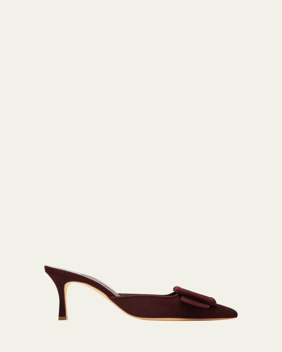 Manolo Blahnik Maysale Suede Buckle Mules | Thumbnail 4 Manolo Blahnik Maysale Suede Buckle Mules | Thumbnail 4