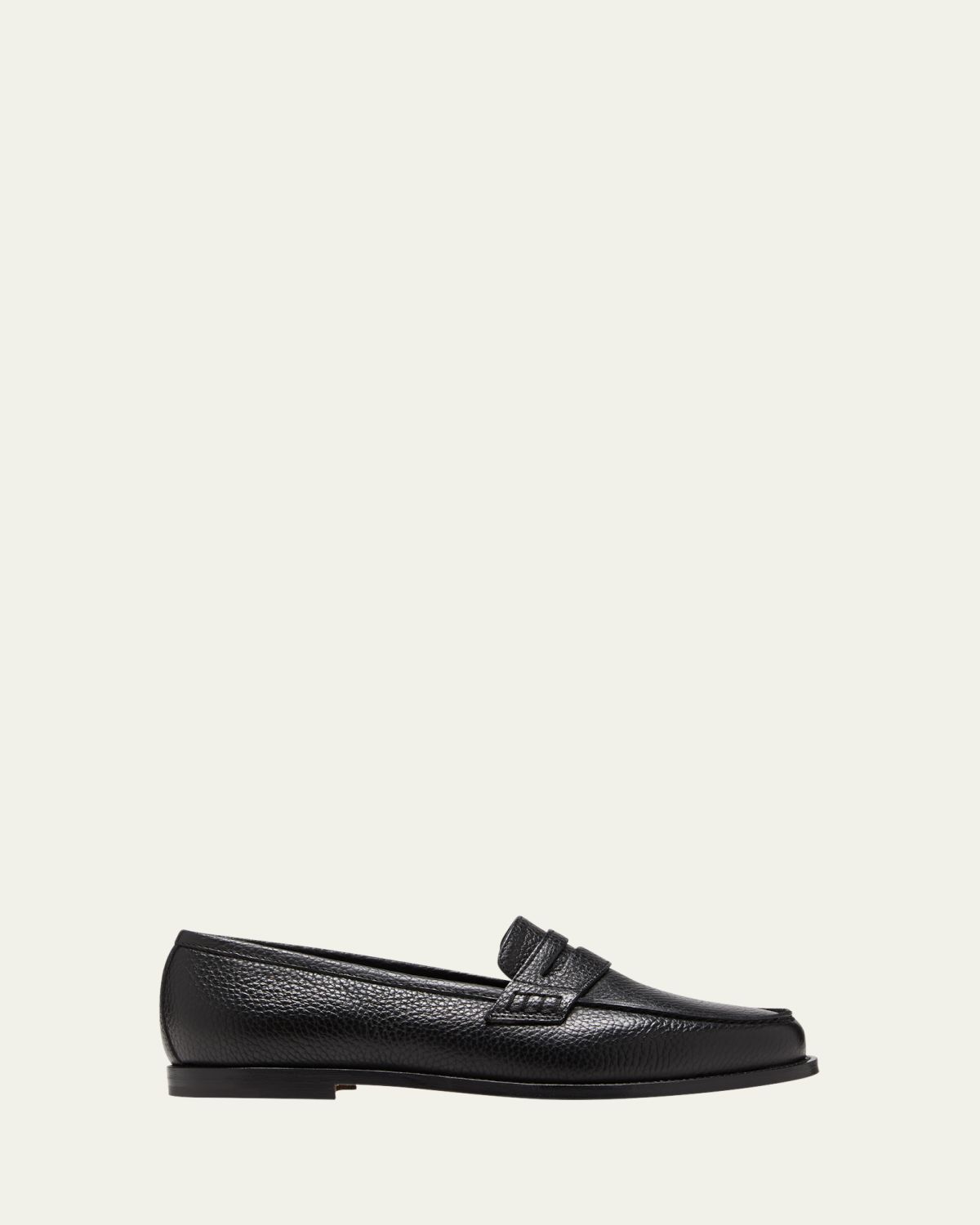 Manolo Blahnik Perrita Leather Penny Loafers