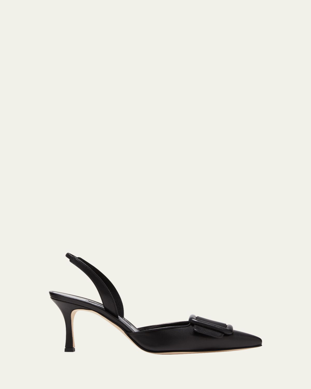 Manolo Blahnik Maysli Leather Buckle Halter Pumps | Thumbnail 20