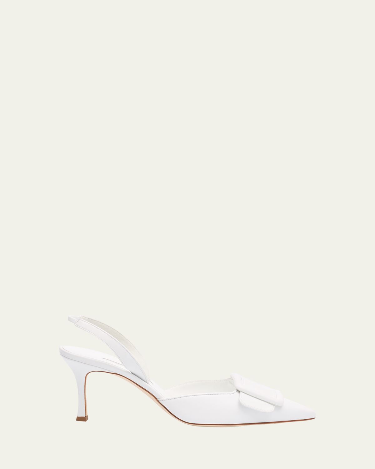 Manolo Blahnik Maysli Leather Buckle Halter Pumps | Thumbnail 15