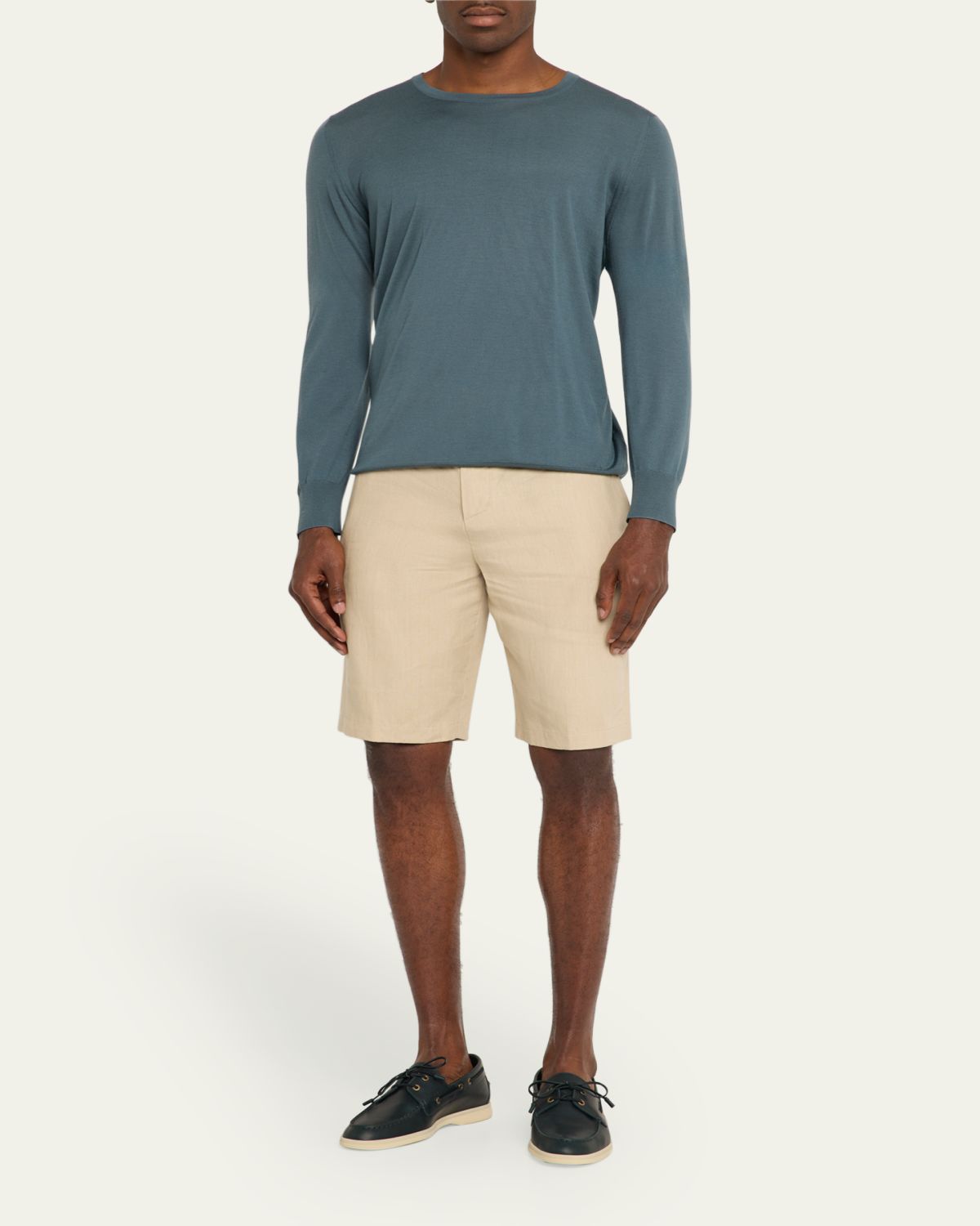 Loro Piana Men's Sea-Sail Walk Leather Boat Shoes | Thumbnail 3