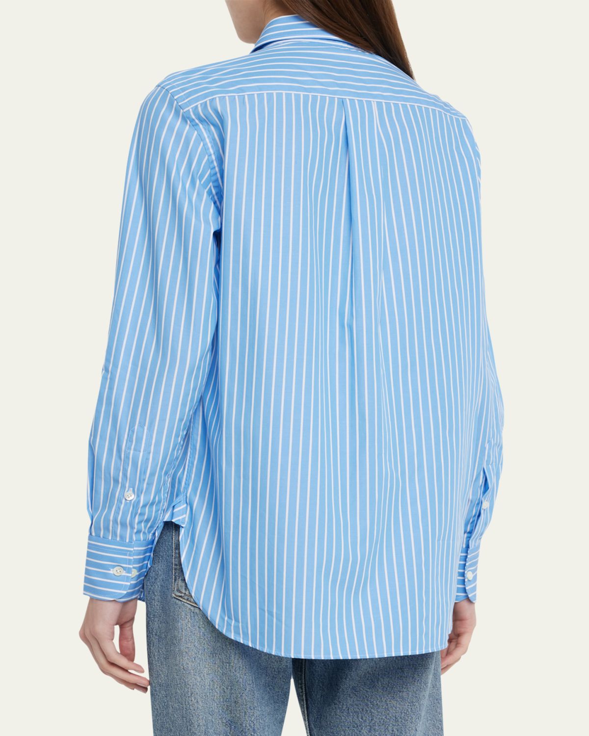 HOMMEGIRLS Stripe Classic Button-Up Cotton Shirt | Thumbnail 3 HOMMEGIRLS Stripe Classic Button-Up Cotton Shirt | Thumbnail 3