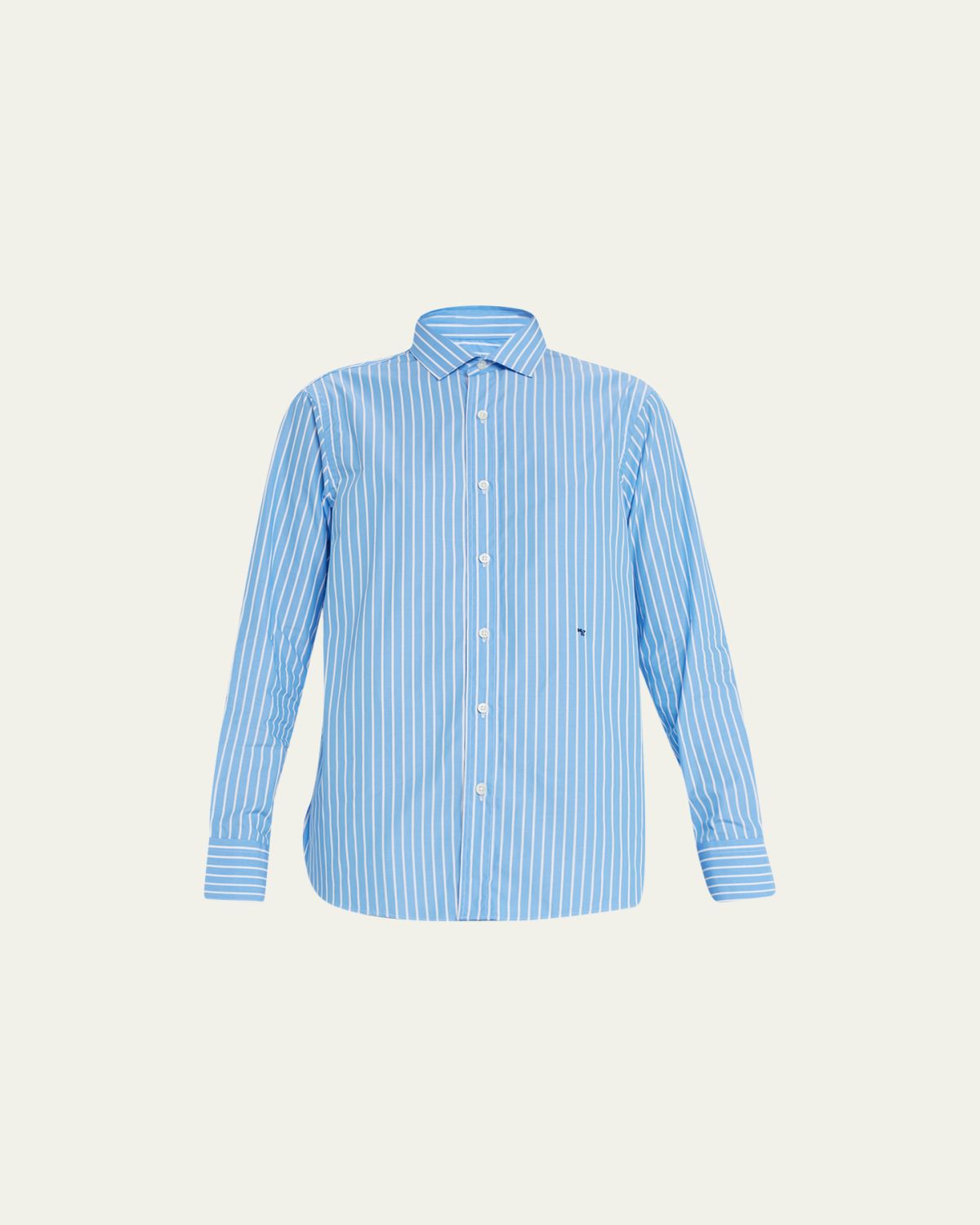 HOMMEGIRLS Stripe Classic Button-Up Cotton Shirt