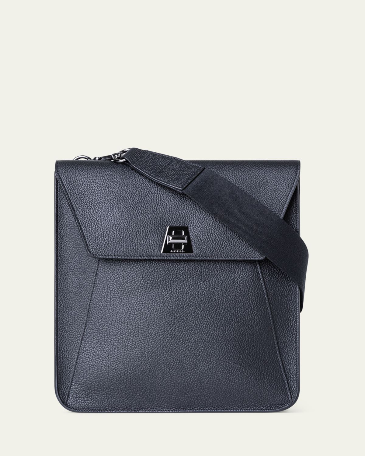 Akris Anouk Medium Flap Leather Messenger Bag
