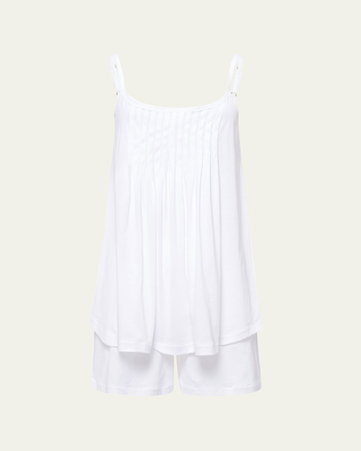 Hanro Julia Short Scoop-Neck Pintuck Pajama Set