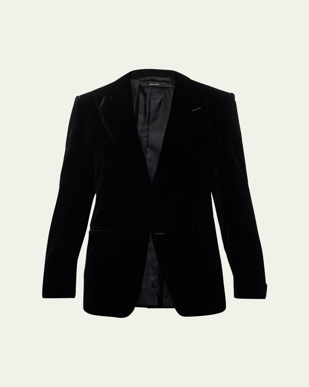 TOM FORD Men's Wool-Silk Velvet Cocktail Jacket | Thumbnail 6