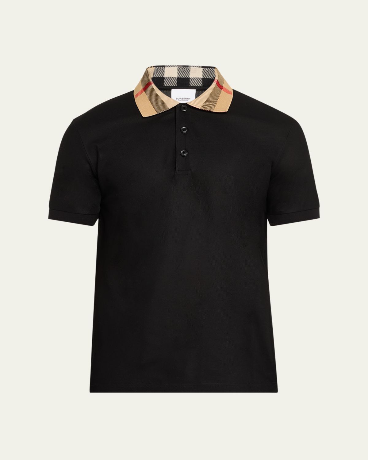 Burberry Men's Cody Check-Collar Polo Shirt
