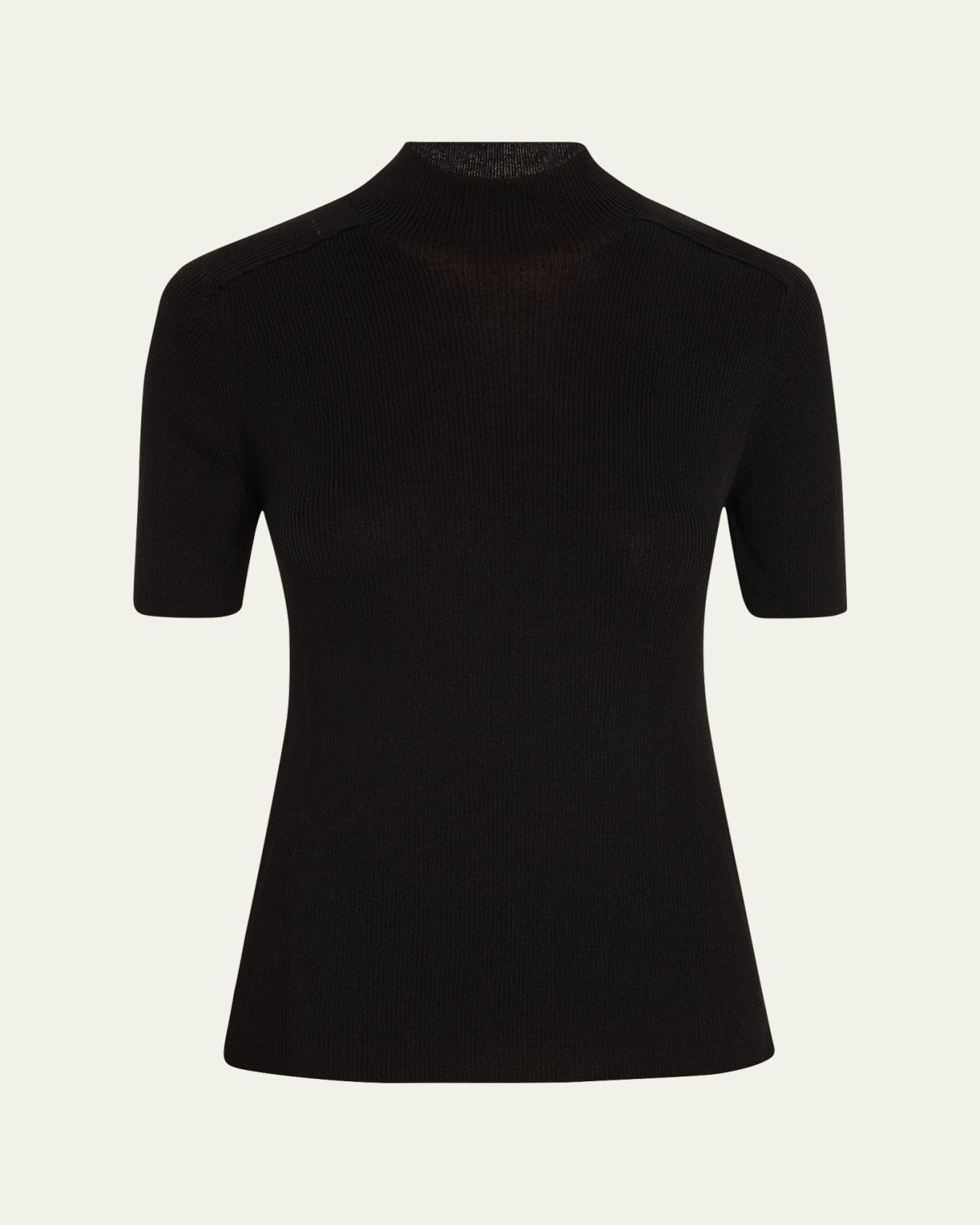 Lafayette 148 New York Ribbed Mock-Neck Sweater