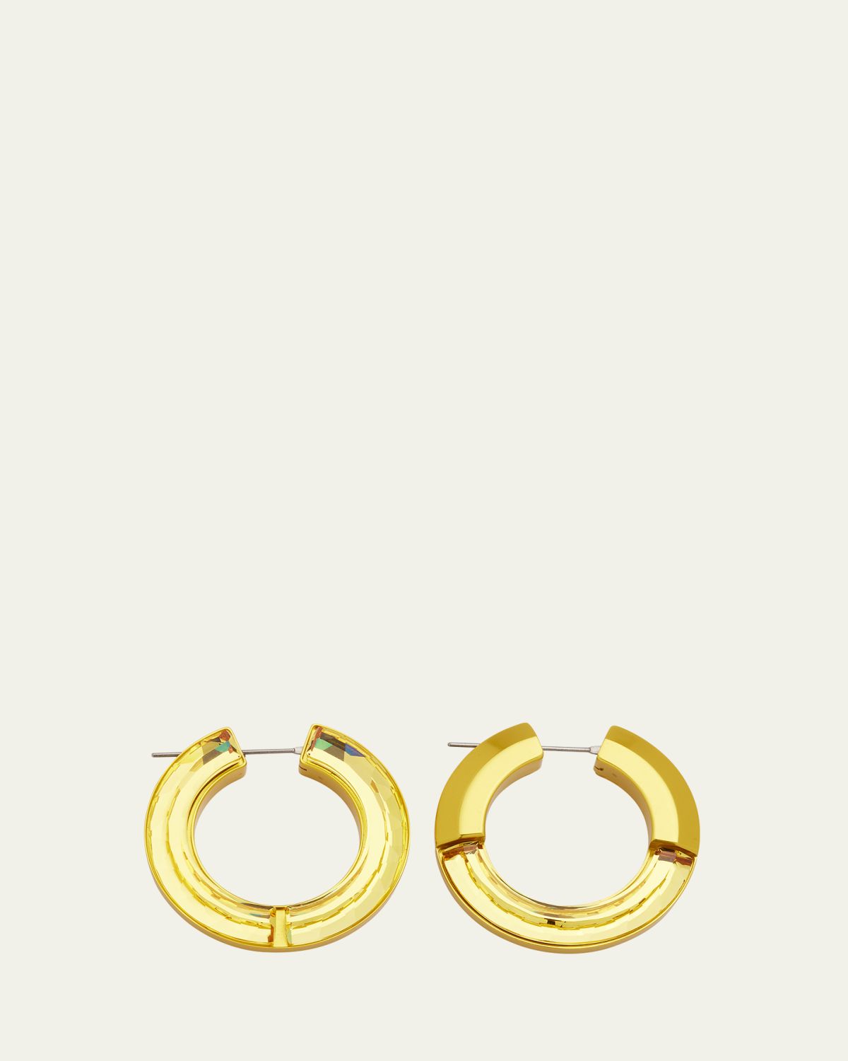 SWAROVSKI Lucent Hoop Earrings, Yellow