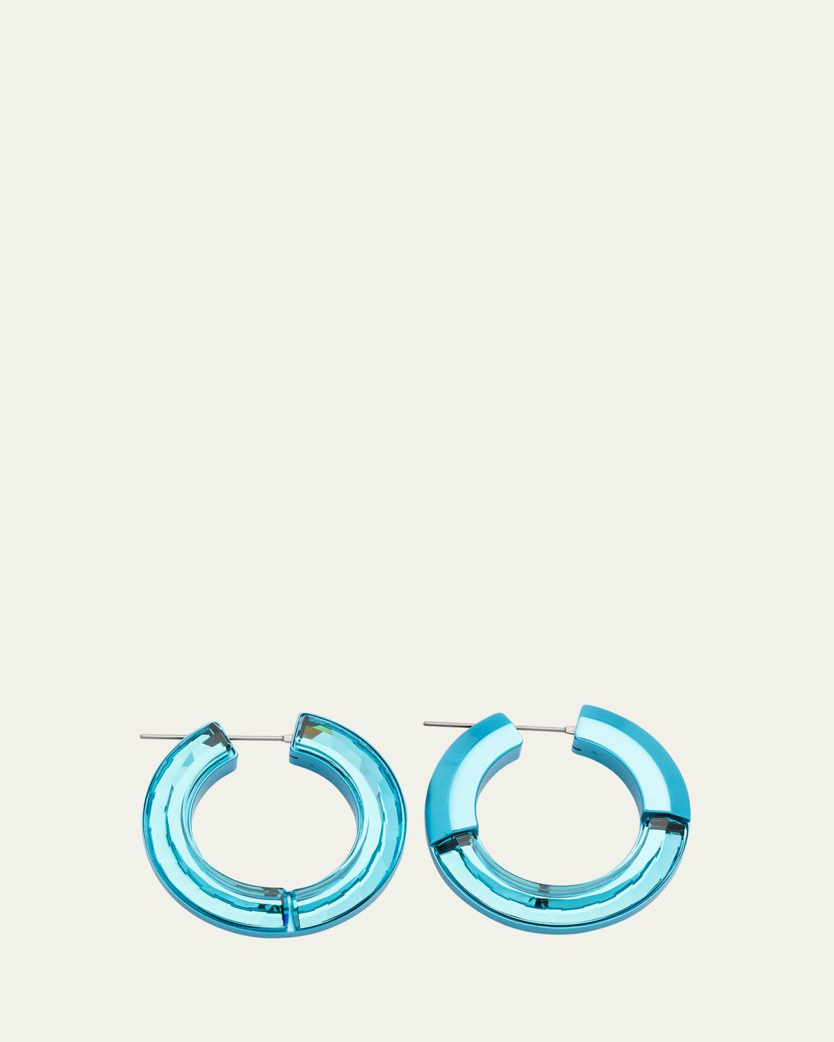 SWAROVSKI Lucent Hoop Earrings, Blue
