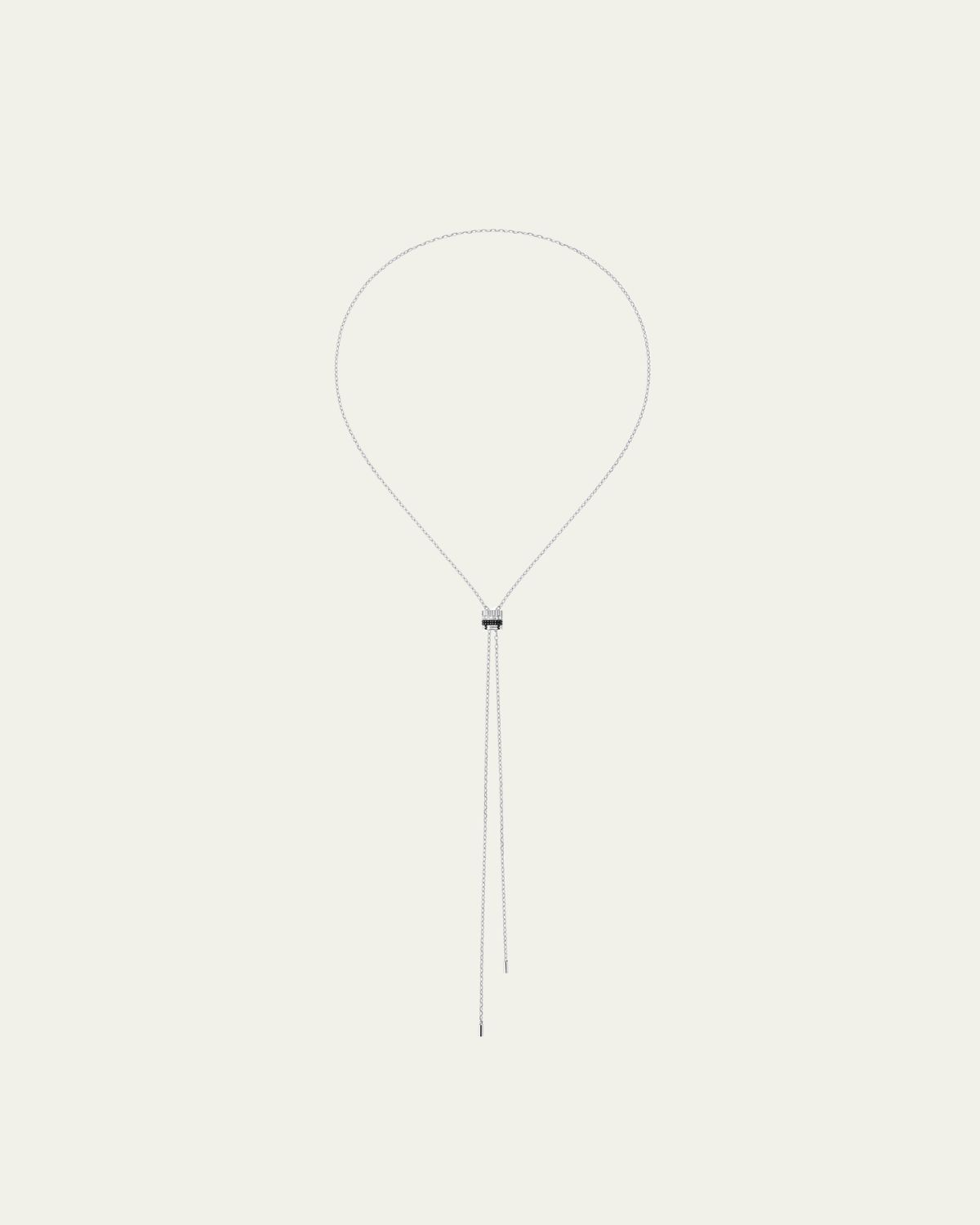 Boucheron Quatre Black Edition Small 18K White Gold Tie Necklace