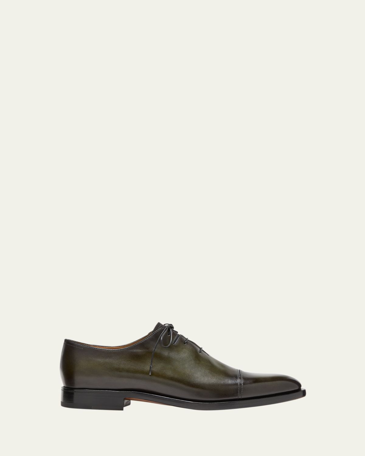 Berluti Men's Equilibre Cap-Toe Leather Oxfords