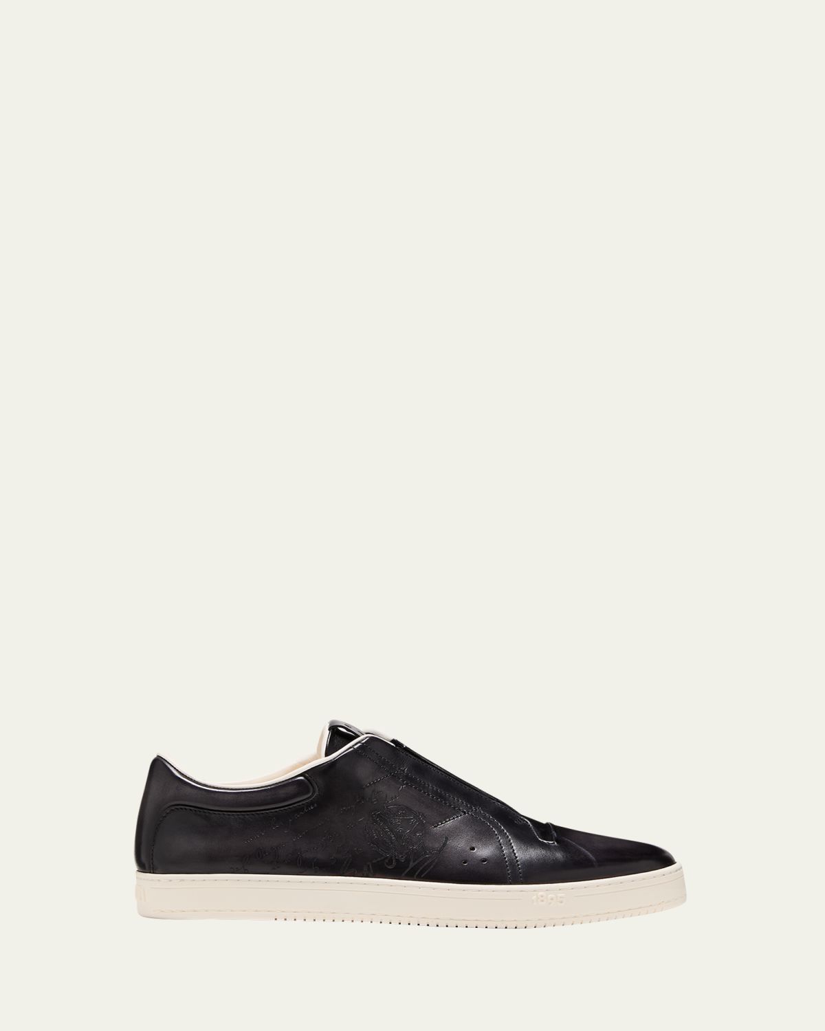 Berluti Men's Playtime Scritto Leather Slip-On Sneakers | Thumbnail 6