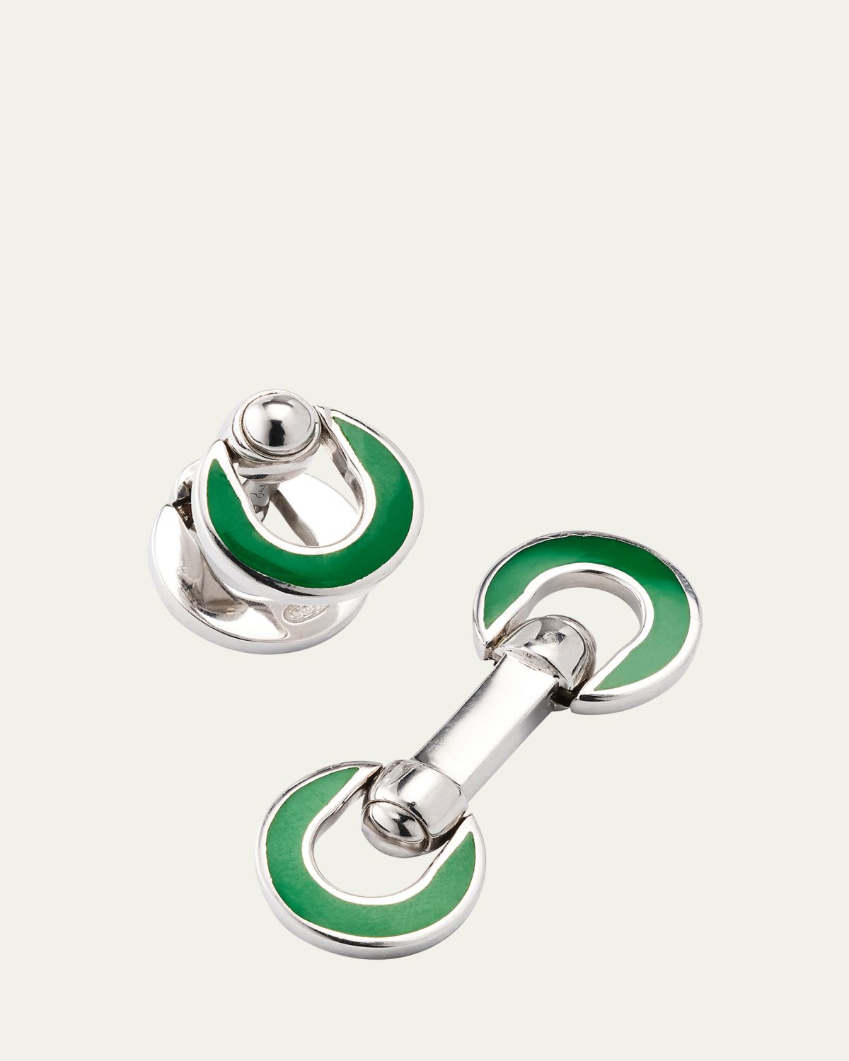 Jan Leslie Men's Horseshoe Enamel Flip Cufflinks | Thumbnail 5 Jan Leslie Men's Horseshoe Enamel Flip Cufflinks | Thumbnail 5
