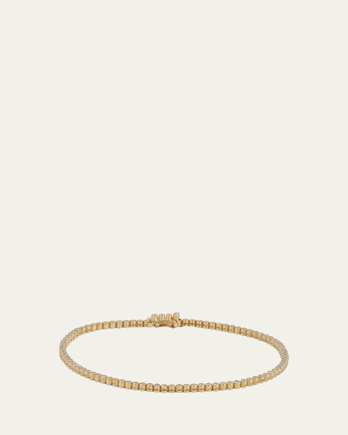 Paul Morelli 18K Yellow Gold Stitch Pinpoint Diamond Tennis Bracelet