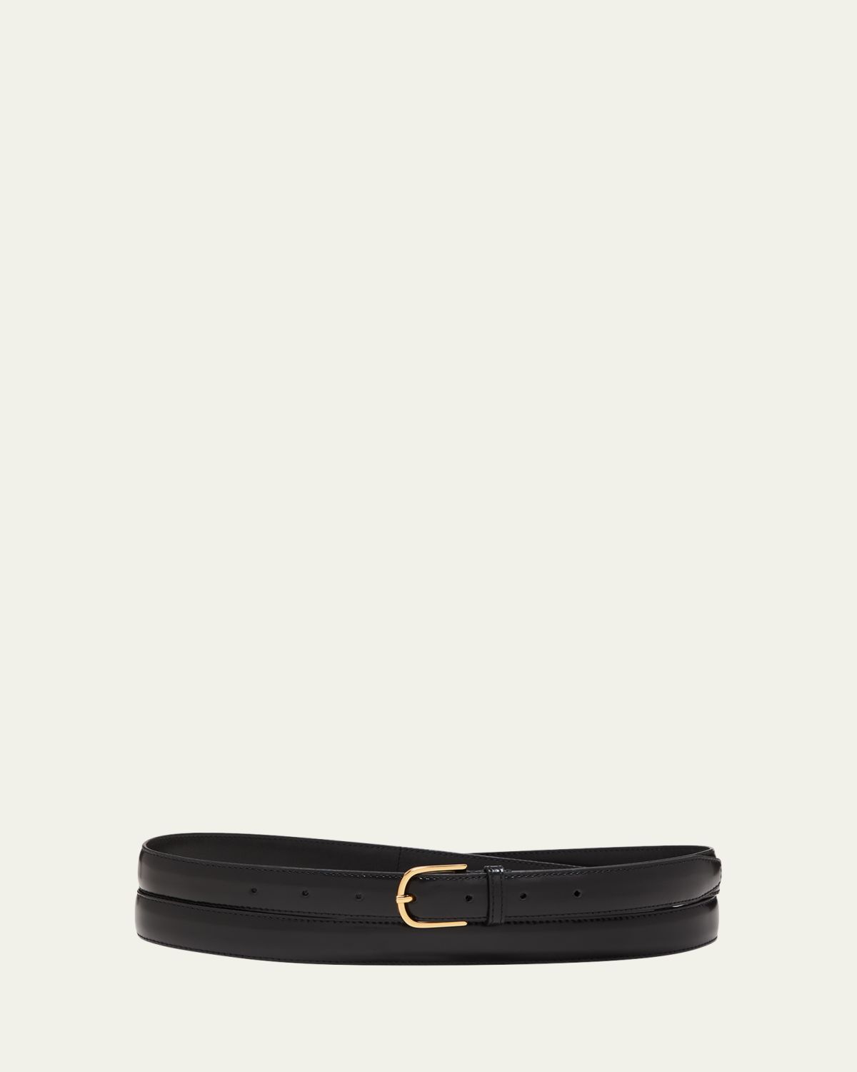 Toteme Black Slim Trouser Leather Belt | Thumbnail 3