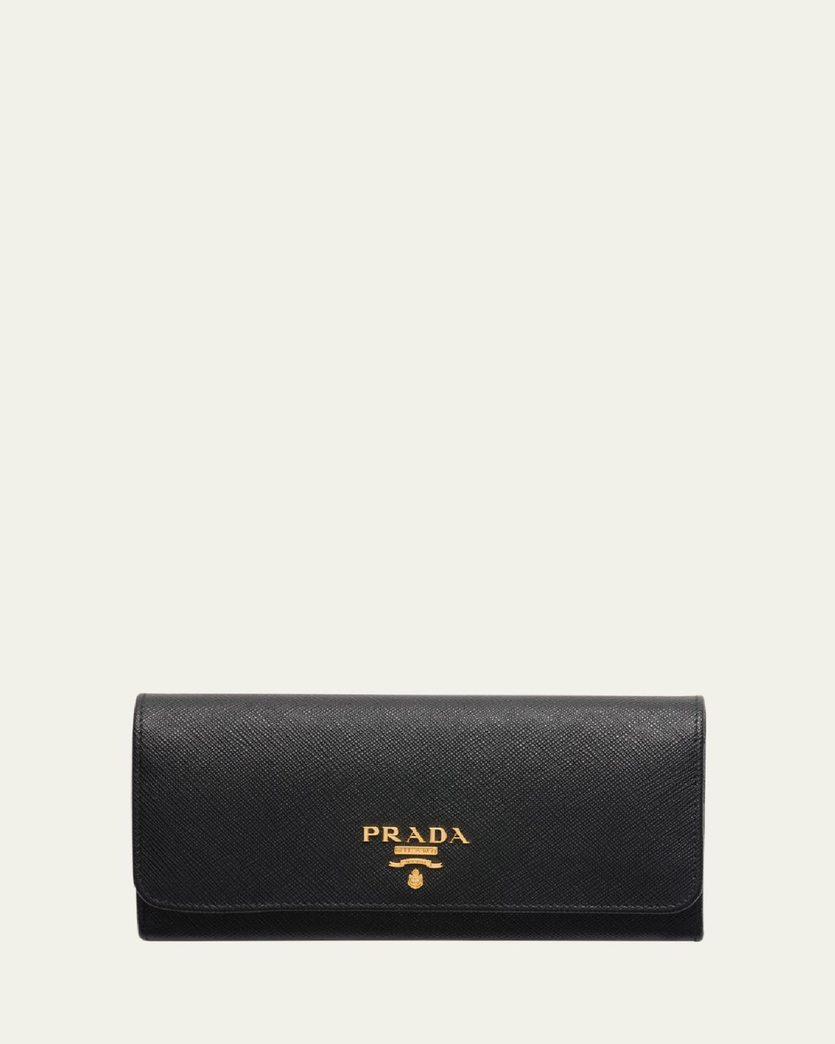 Prada Bifold Flap Leather Long Wallet