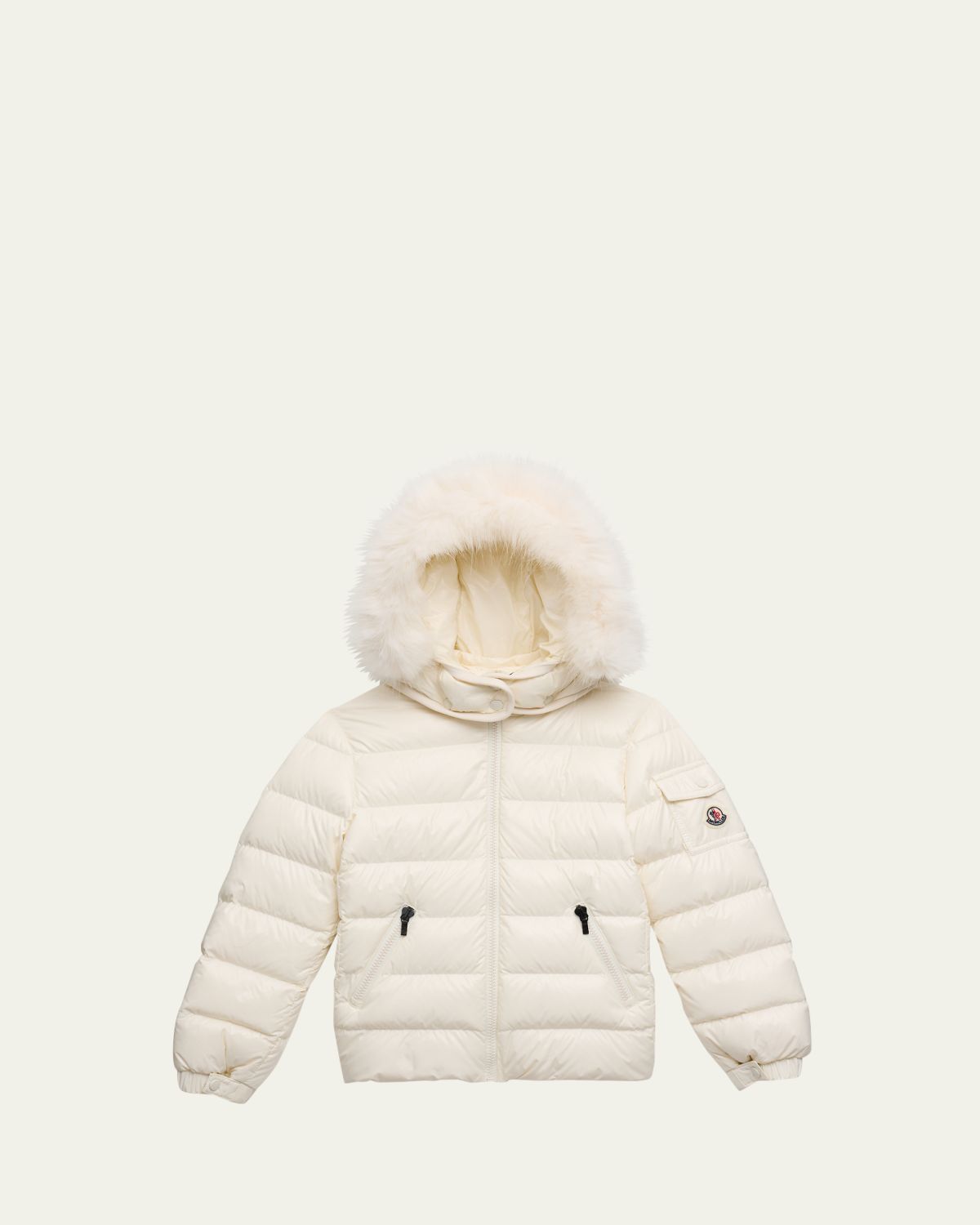 Moncler Kids Bady Faux Fur Quilted Jacket, Size -6 | Thumbnail 4 Moncler Kids Bady Faux Fur Quilted Jacket, Size -6 | Thumbnail 4