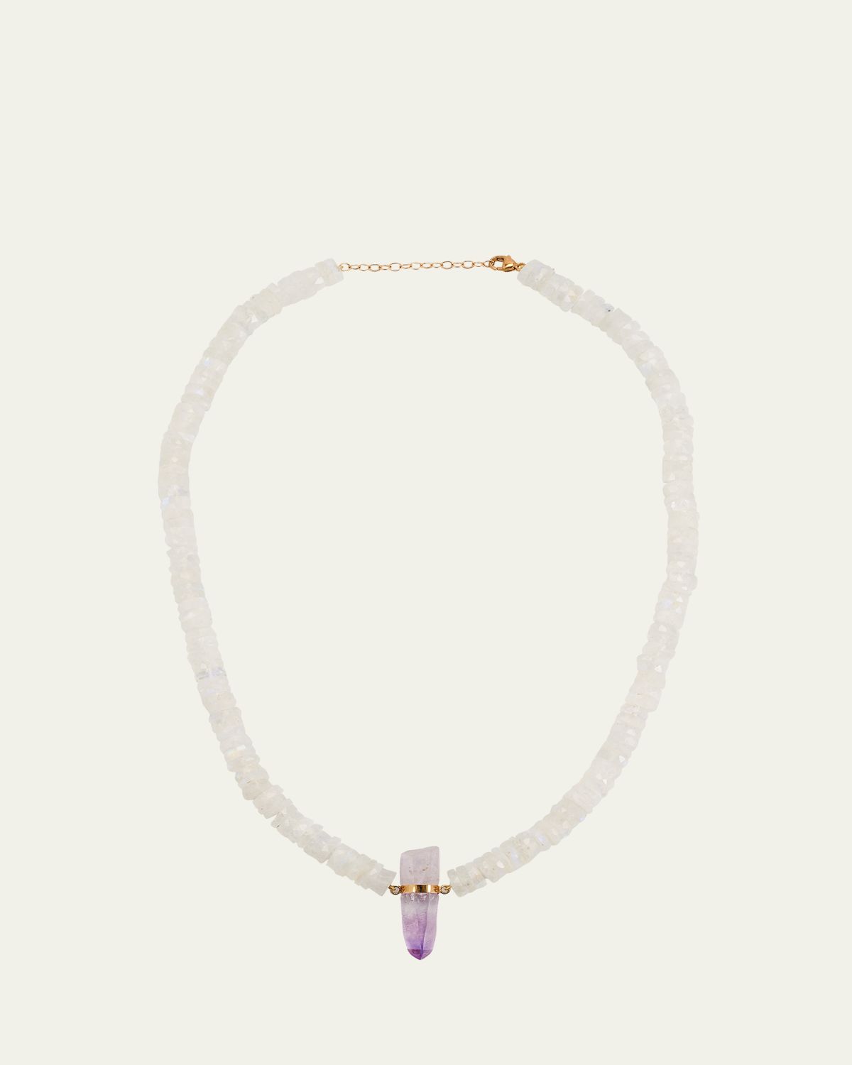 JIA JIA Vera Cruz Amethyst Charm Necklace with Moonstone