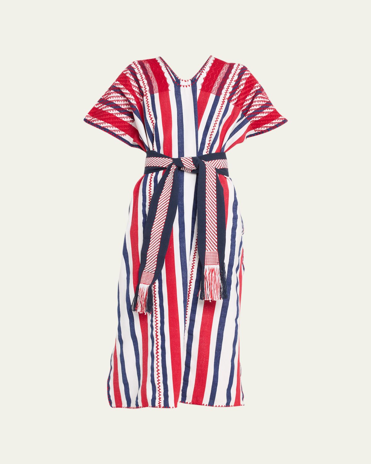 Pippa Holt Three-Panel Striped Embroidered Midi Kaftan | Thumbnail 6 Pippa Holt Three-Panel Striped Embroidered Midi Kaftan | Thumbnail 6