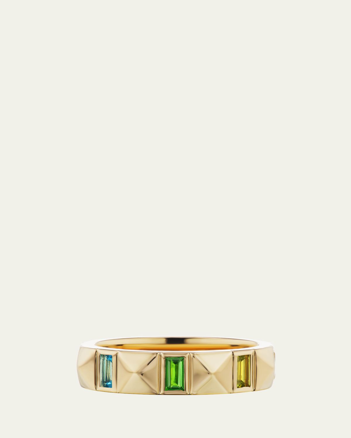Harwell Godfrey 18K Rainbow Pyramid Baguette Band