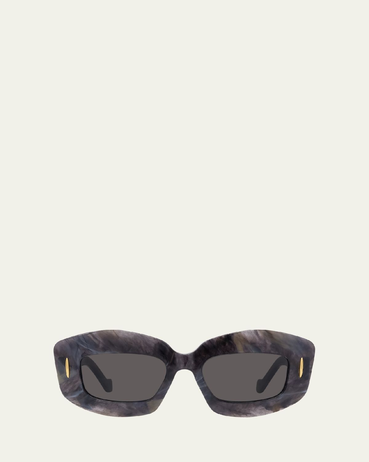 Loewe Silver Screen Chunky Acetate Rectangle Sunglasses