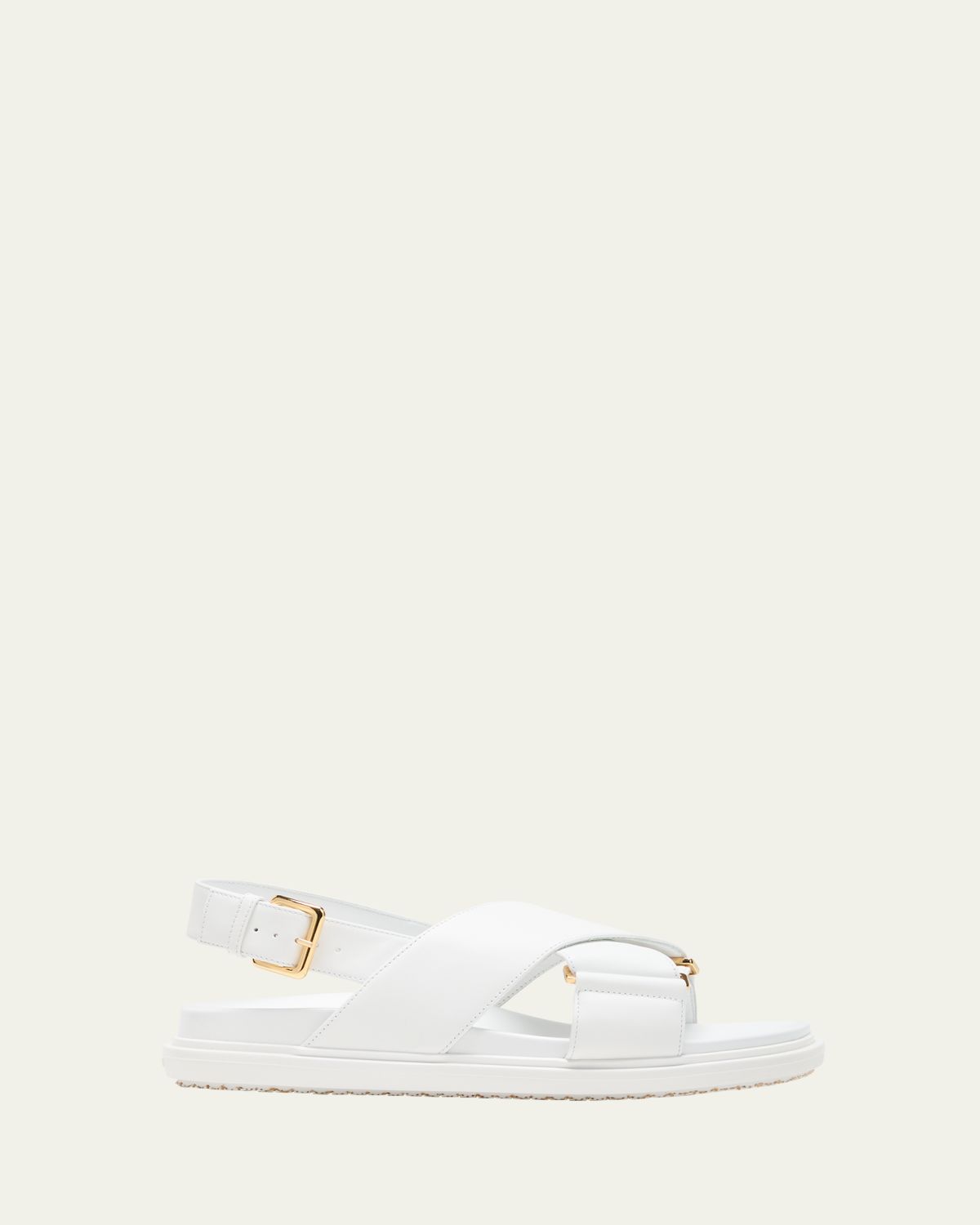 Marni Fussbet Leather Crisscross Sandals