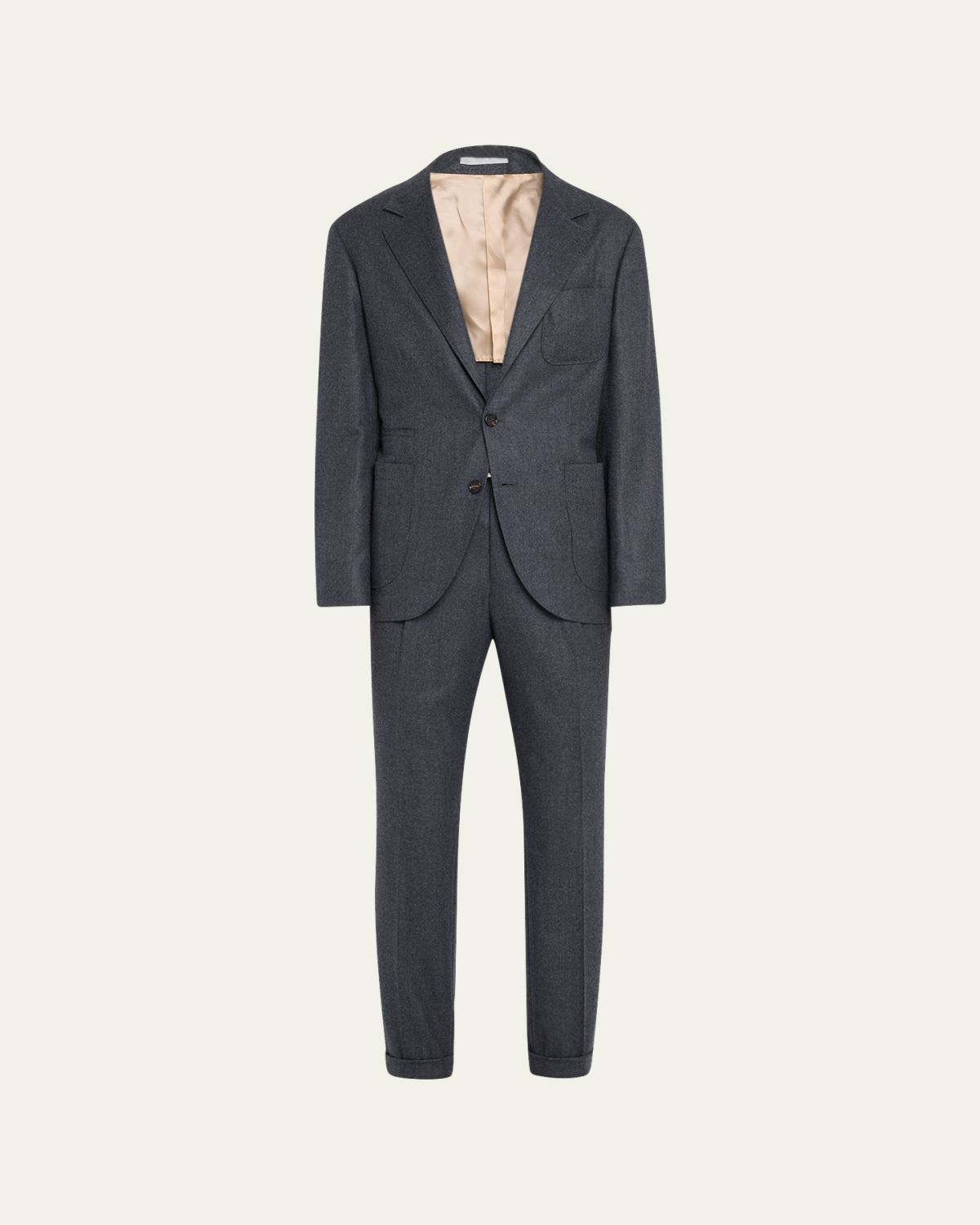 Brunello Cucinelli Men's Wool Flannel Patch-Pocket Suit