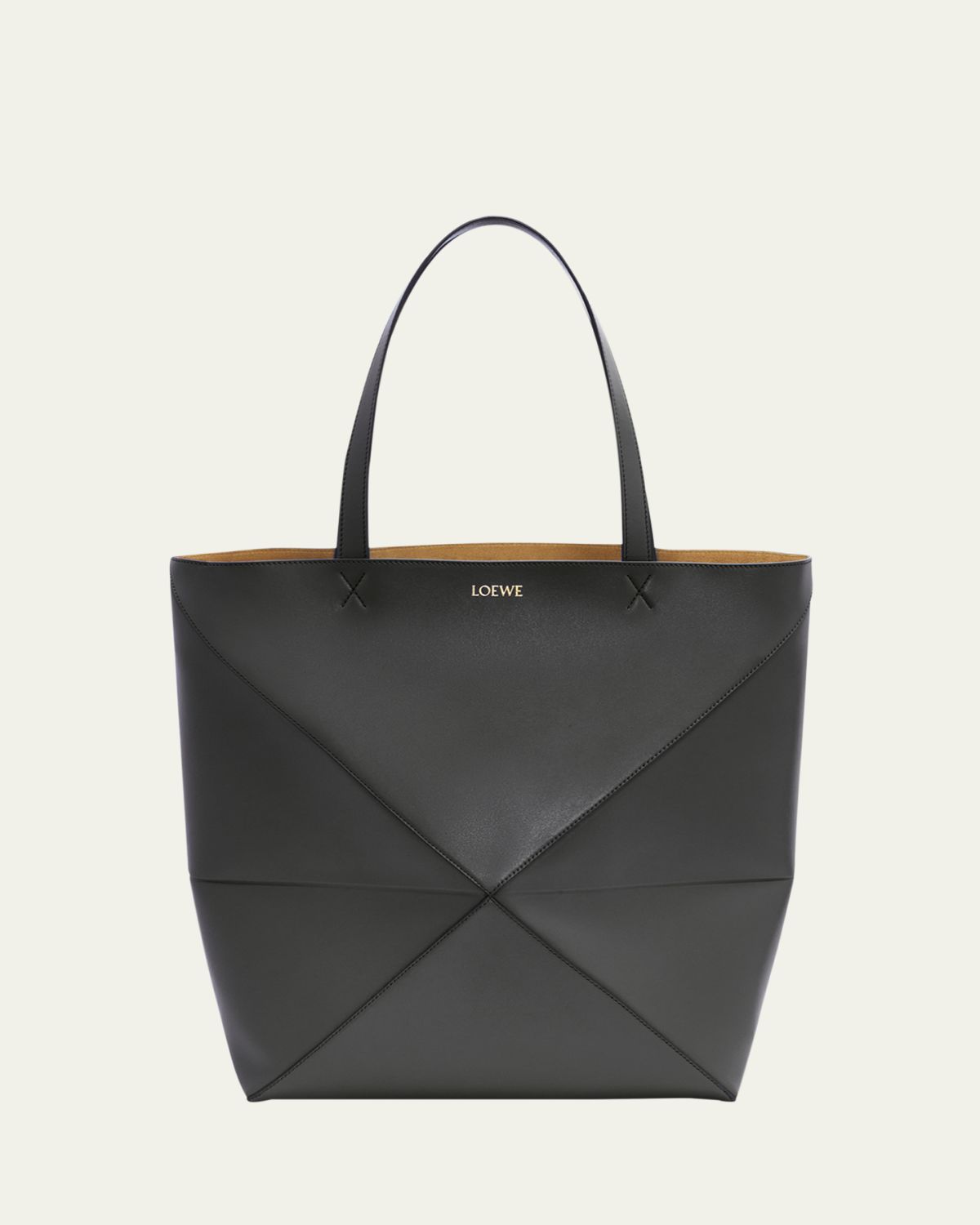 Loewe Puzzle Fold Large Tote Bag in Shiny Leather | Thumbnail 6