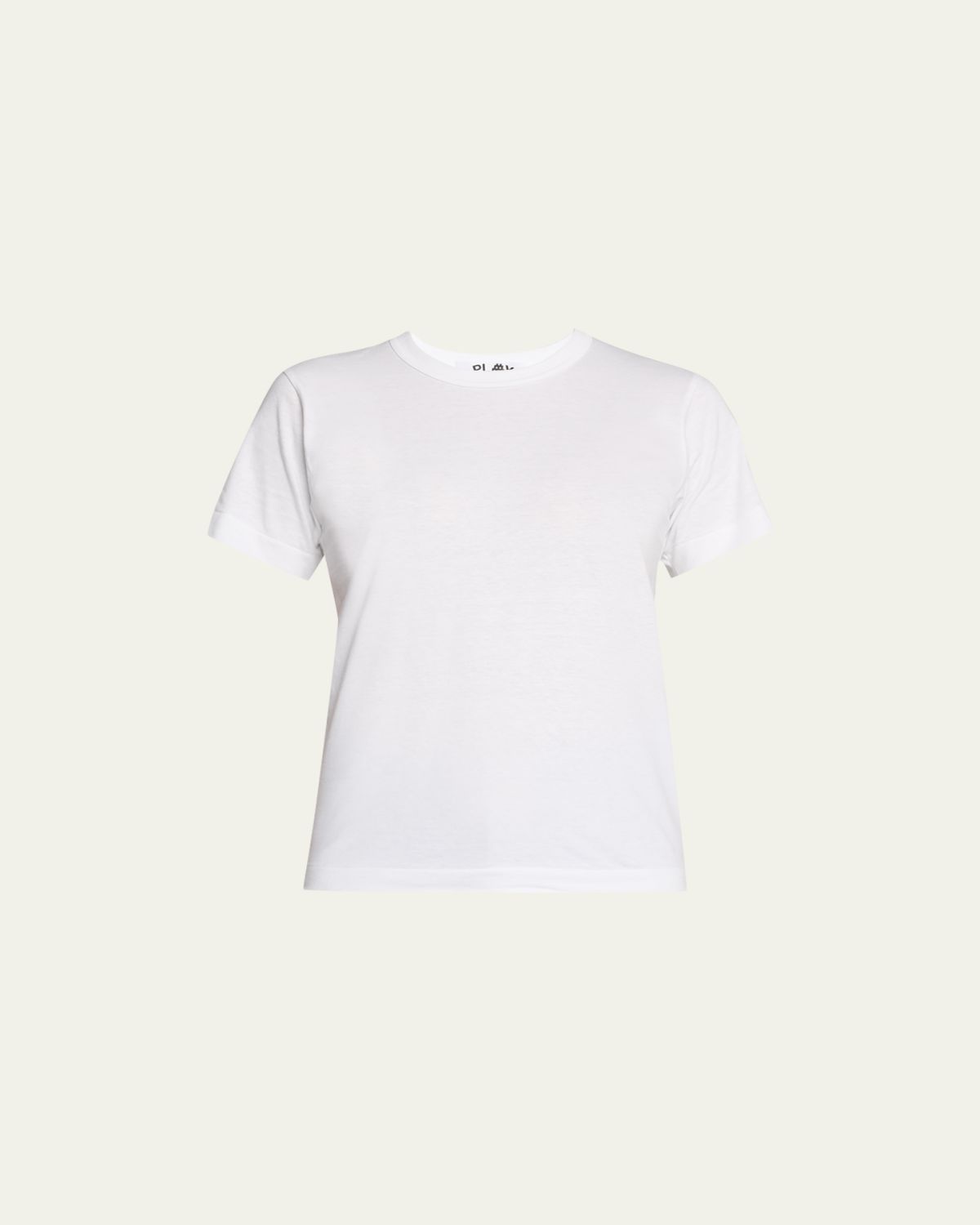 CDG Play Embroidered Heart and Invader Patch Cotton T-Shirt