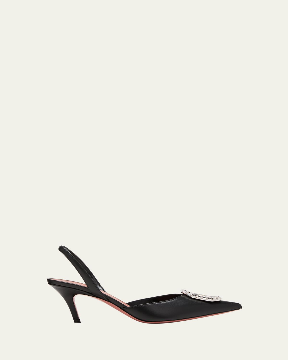 Amina Muaddi Camelia Leather Crystal Halter Pumps | Thumbnail 6 Amina Muaddi Camelia Leather Crystal Halter Pumps | Thumbnail 6