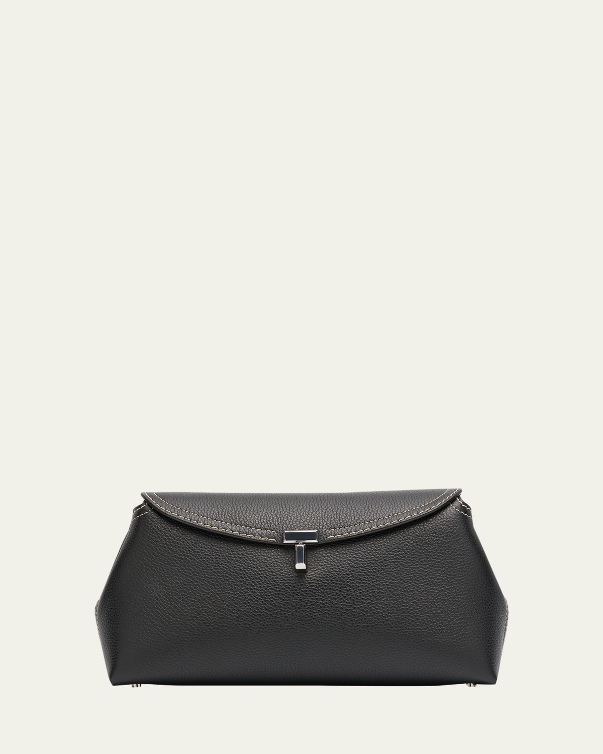 Toteme T-Lock Clutch Bag in Pebble Grain Leather | Thumbnail 10 Toteme T-Lock Clutch Bag in Pebble Grain Leather | Thumbnail 10