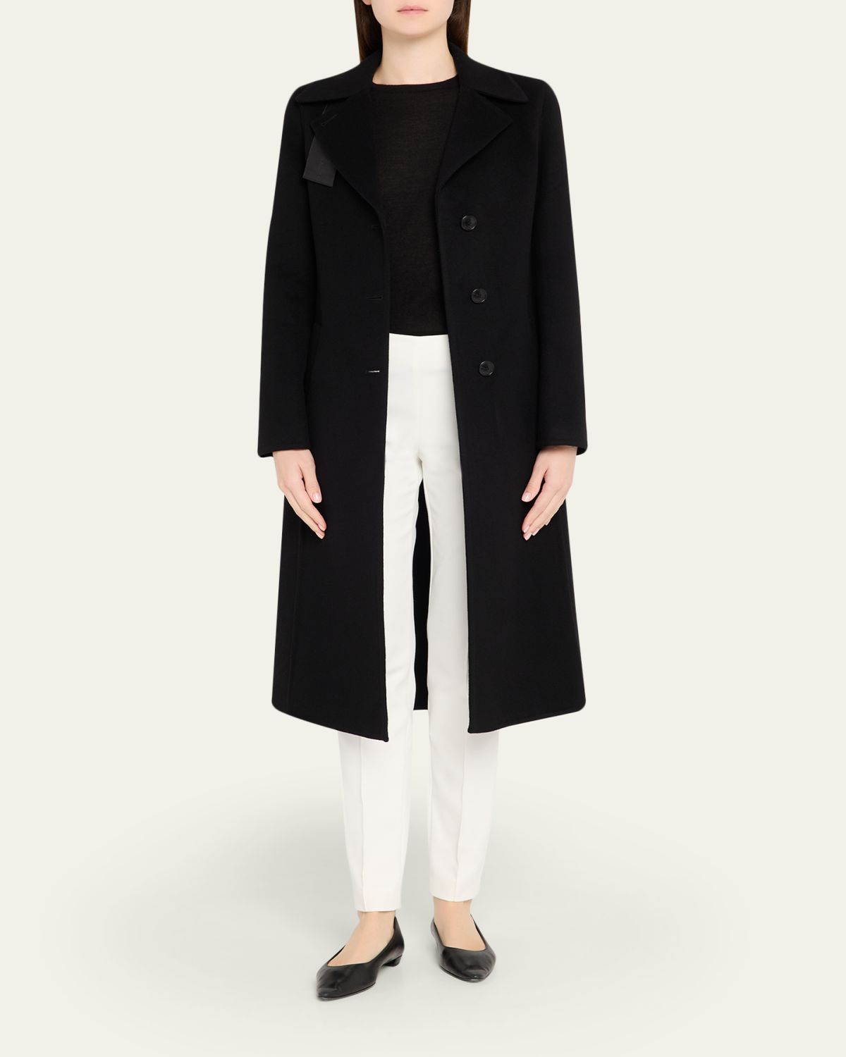 Akris Leather Collar Cashmere Coat | Thumbnail 2 Akris Leather Collar Cashmere Coat | Thumbnail 2
