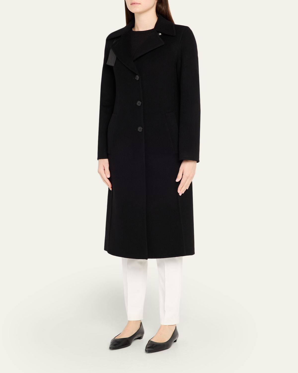 Akris Leather Collar Cashmere Coat | Thumbnail 4 Akris Leather Collar Cashmere Coat | Thumbnail 4