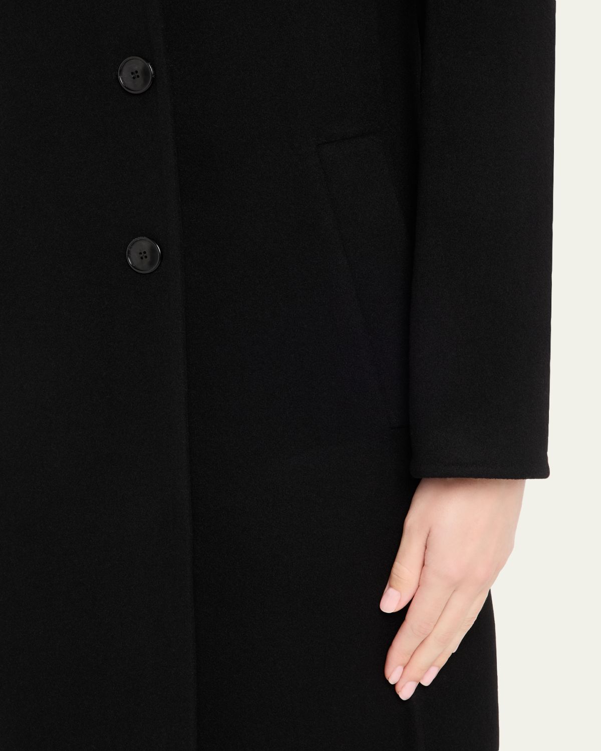 Akris Leather Collar Cashmere Coat | Thumbnail 5 Akris Leather Collar Cashmere Coat | Thumbnail 5