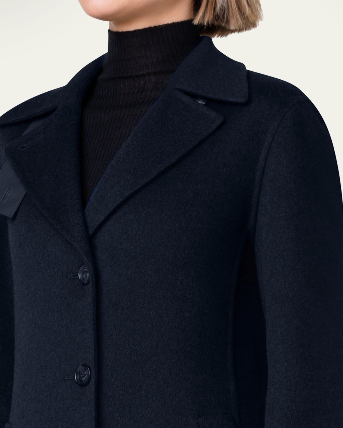 Akris Leather Collar Cashmere Coat | Thumbnail 5 Akris Leather Collar Cashmere Coat | Thumbnail 5