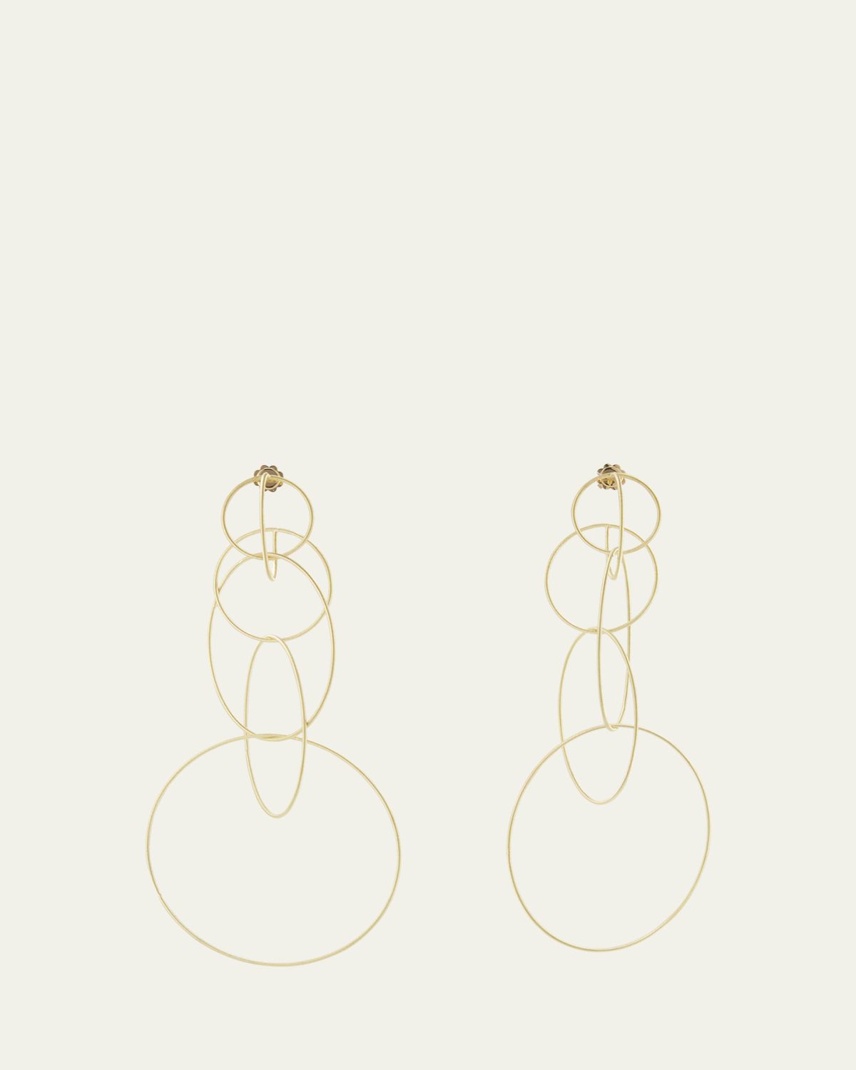 Buccellati Waikiki 18K Yellow Gold Circle Drop Earrings