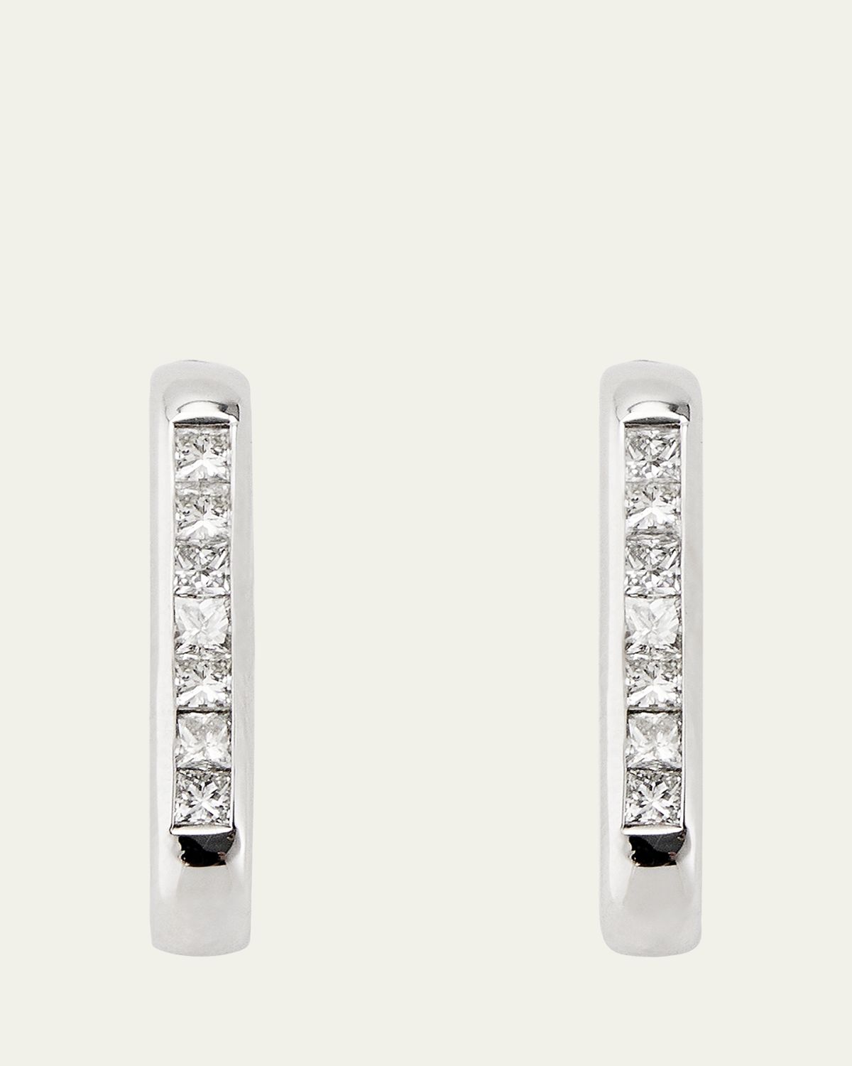 JOLLY BIJOU 14k White Gold Barre Diamond Earlobe Wrap Earrings