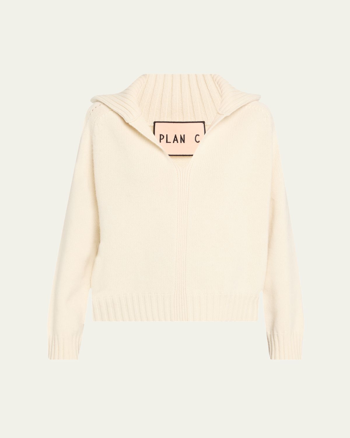Plan C Cashmere Knit Polo Sweater