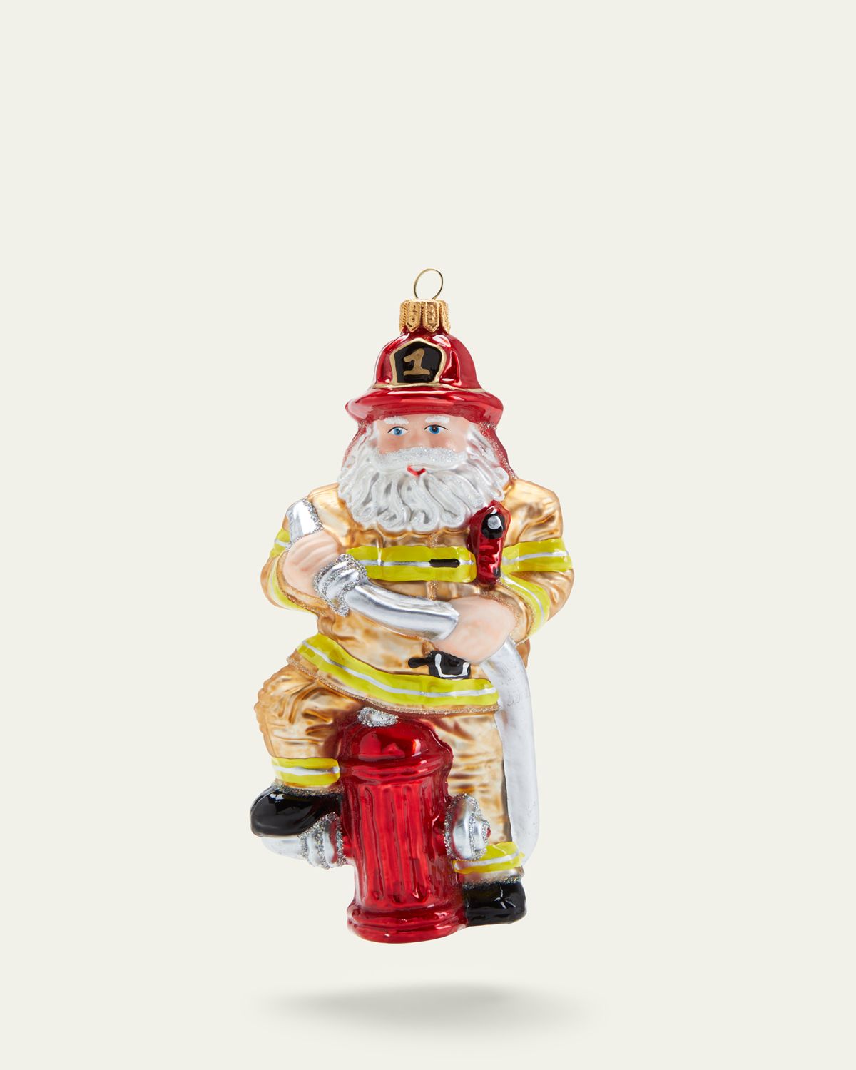 Bergdorf Goodman Santa Fireman Christmas Ornament
